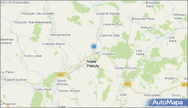 mapa Piekuty-Urbany, Piekuty-Urbany na mapie Targeo